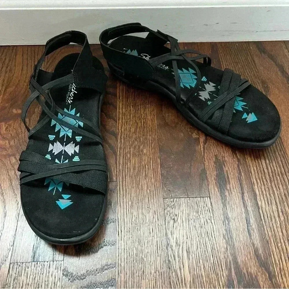 Skechers Reggae Slim Memory Foam Sandals Straps Women’s Size 11 active sports - Picture 10 of 11
